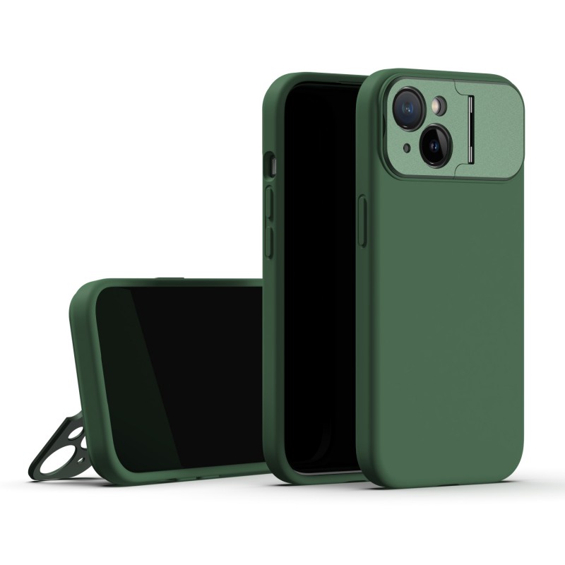 Liquid Silicone Shockproof Protective Case with Metal Stand